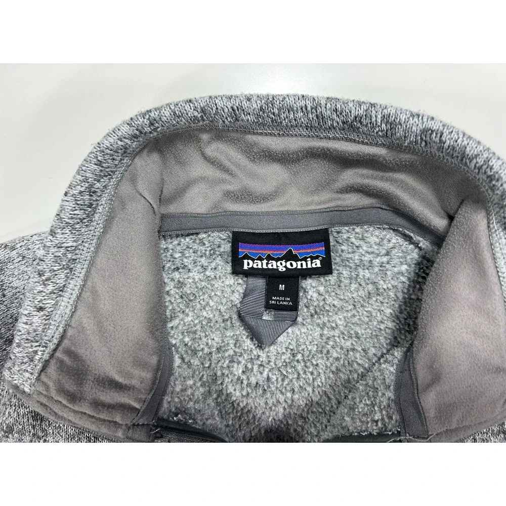 Patagonia Women's Med Better Sweater 1/4 Zip Pullover Big Sky Montana Gray 25618 - Picture 7 of 11